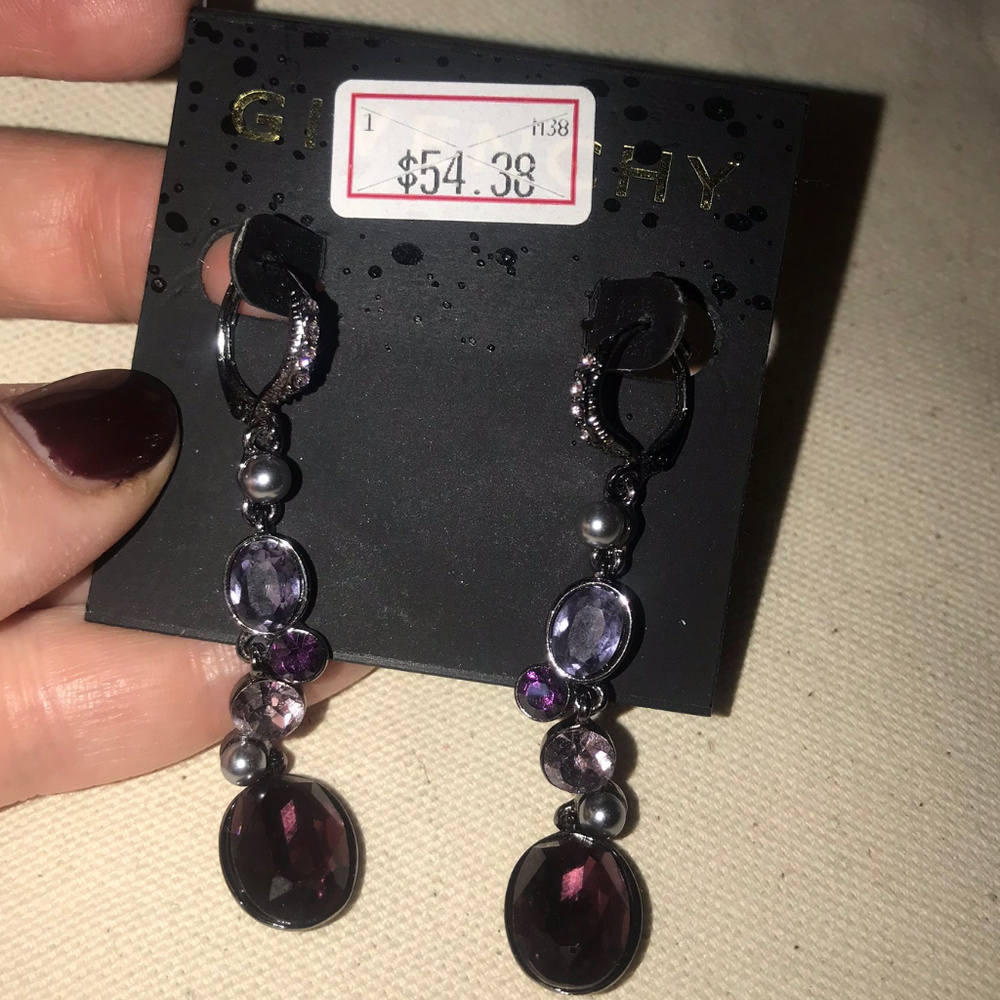 Givenchy earrings BRAND NEW Purple stones TAGS